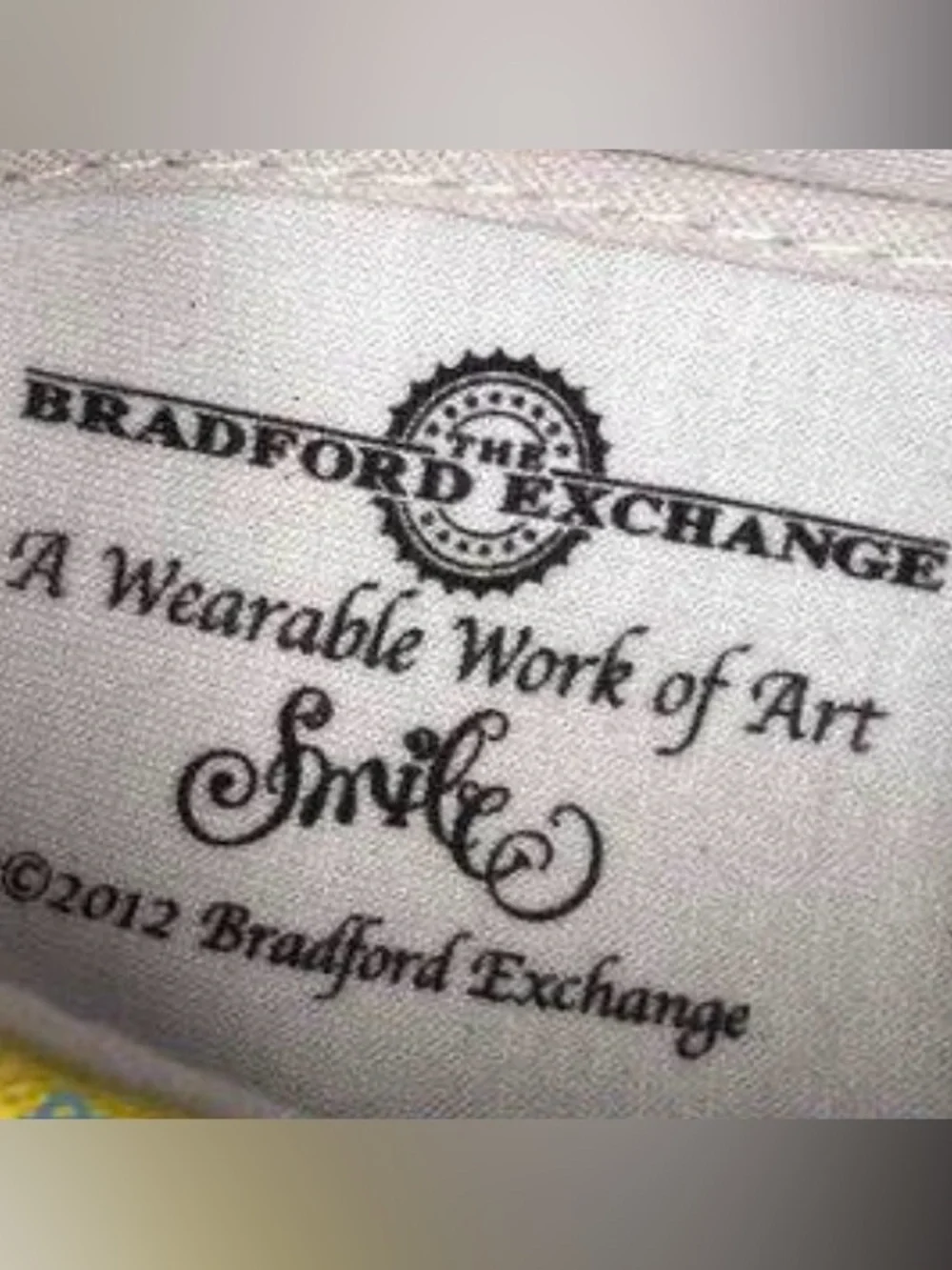 The Bradford Exchange Yellow Smiley Canvas Sneakers